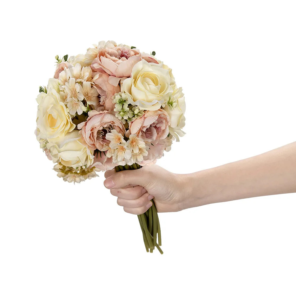 Manufacturers Wedding Supplies Bridal Bouquet Rose Peony Flores Artificiales Wedding Flower Bouquets Silk Flower