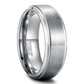 OAHLAN 6mm 8mm Silver Waterproof Brushed Tungsten Carbide Rings for Men Engagement Wedding Bands Fashion Jewelry Free Engraving MegaBDM
