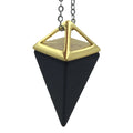 Diy Wholesale Crystal Pendants Gemstone Natural Obsidian Quartz Crystal Pendulum for Feng Shui Dowsing