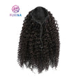 Fashion Trend Silky Hair 100% Remy Human Hair Black Drawstring Ponytails for Black Women