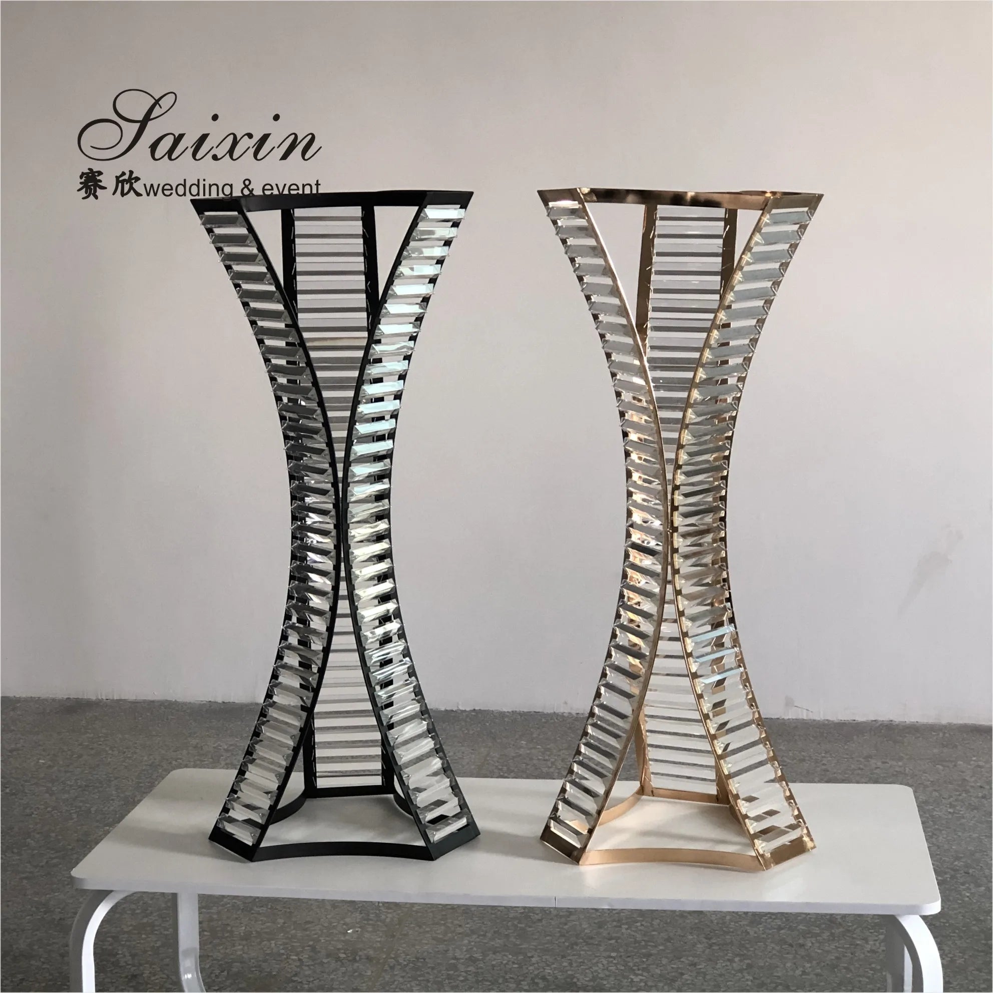 ZT-538  Hot Selling  Wedding Decoration Crystal Flower Stand Centerpiece for Weddings
