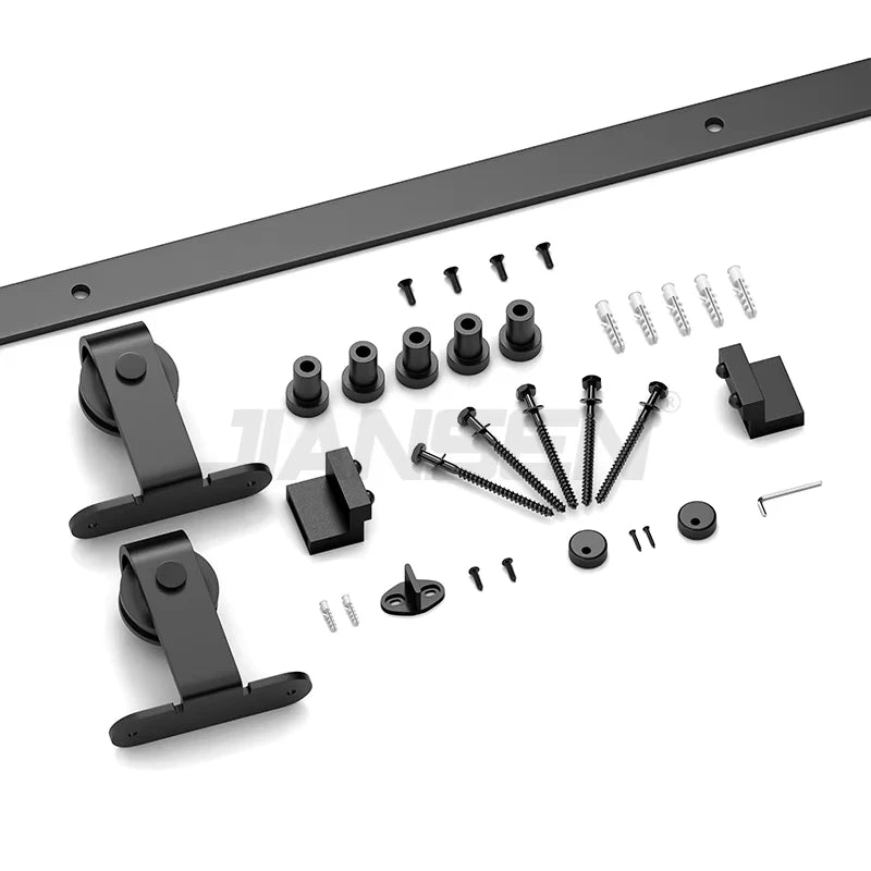 Heavy Duty Modern Rustproof 10ft Single Track Sliding Barn Door Hardware Kit Accessories