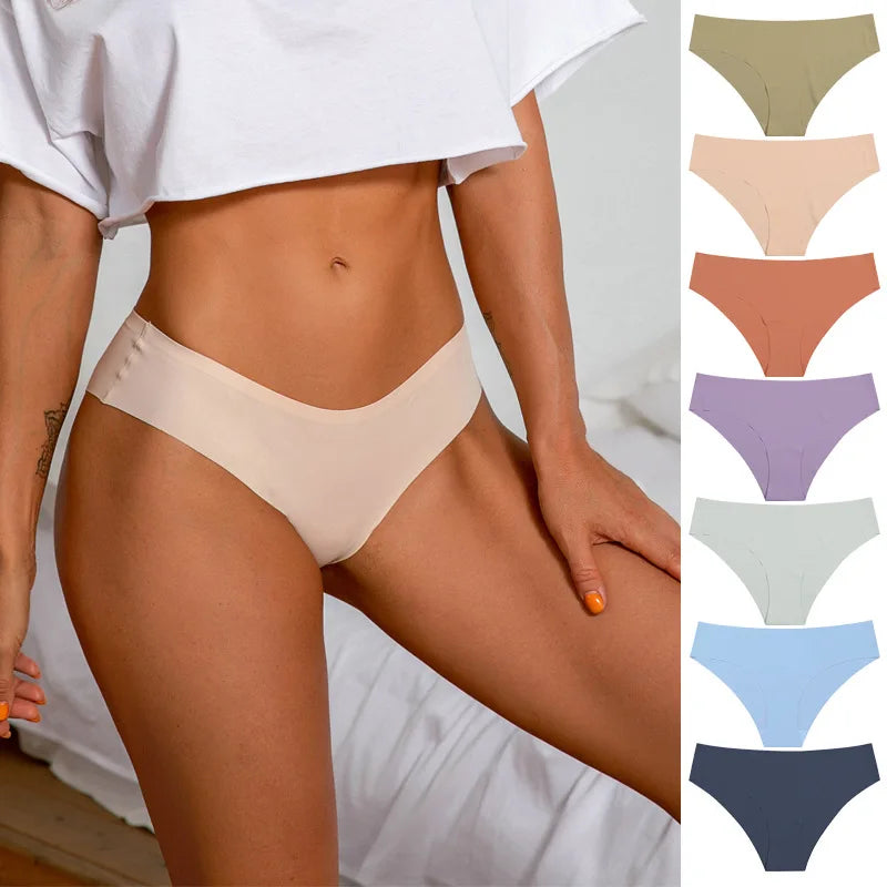 Custom Logo Letter Print Women Designer Traceless Thong No Show Seamless Underwear Tanga Private Labels Panties Seamless Thong