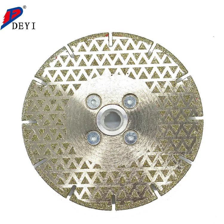 125MM DEYI  Manufacture Star Dotted Electroplated Diamond Saw Blade with M14 for Marble Granite Stone Cut Grind