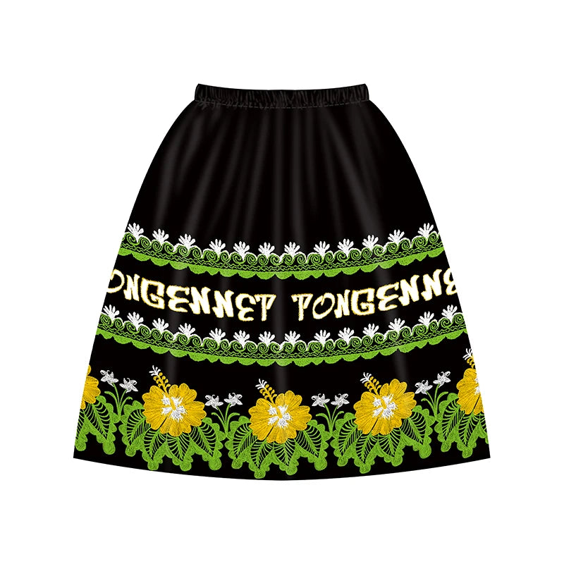 Low Moq New Pattern Islander Style Micronesia Chuuk Guam Marshall Hawaii Mumu Digital Print 100% Polyester Fabrics for Skirt