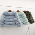 Trending Fashion Women Luxury Furry Real Fox Fur Coat