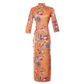 2025 New Autumn Winter Popular Retro Chinese Style Women's Suede Long Single-Sleeve Qipao Dress Improved Daily Wear for Women