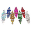 Multicolor Crystal Rhinestone Applique Large Size Sew on Rhinestone Applique Bridal Beaded Applique for Dress