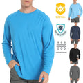 US Size Stock Blank Wicking Breathable Upf50+ Mens Performance Long Sleeve Fishing Shirt