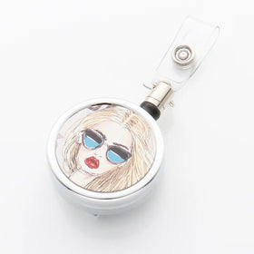 RubySub Alloy Custom ID Card Badge Holder Sublimation Photo Badge Reel Blank Nurse Badge