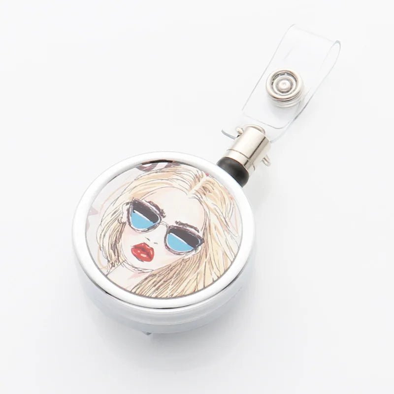 RubySub Alloy Custom ID Card Badge Holder Sublimation Photo Badge Reel Blank Nurse Badge