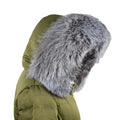 MWFur Fashion Natural Fox Fur Hood Trim Scarf Big Fur Collar Winter Season Custom Made Genuine Sliver Fox Fur Collar Hoodie