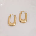 New Trendy Earring 18K Gold Plated Hollow Geometric Earring Hoop Earring Design Jewelry