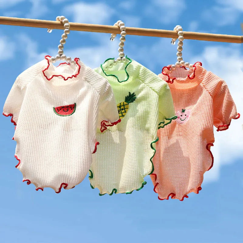 Wholesale Fruit Simple Summer Pets Tshirt Puppy Dog Clothes