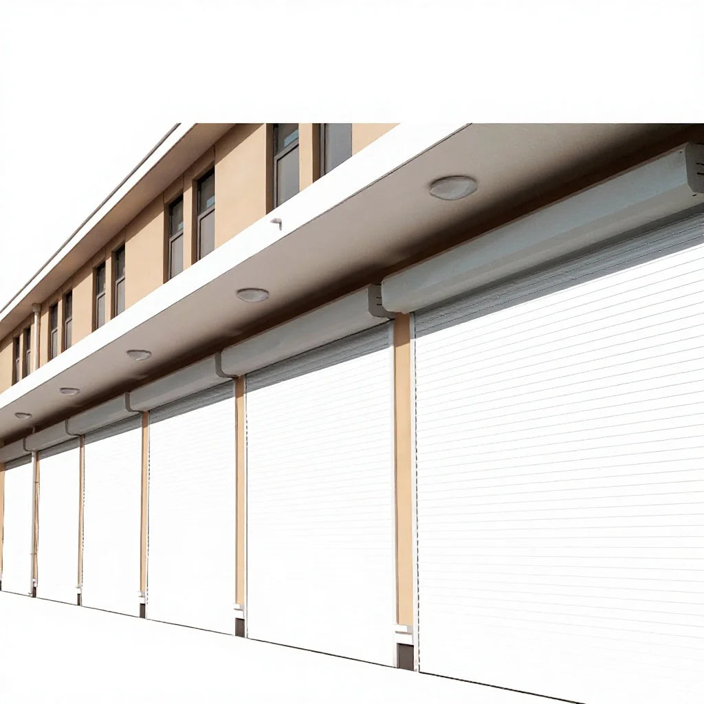 Modern Design Automatic Rolling Windproof Garage Door with Aluminum Alloy Construction White Roller Top Shutter Doors