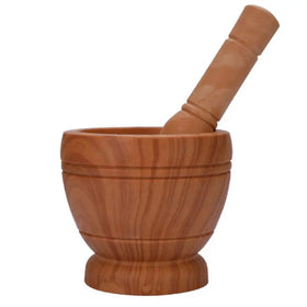 Hot Sale Cheap Price Plastic PP Mortar and Pestle Set Imitated Wood and Marble
