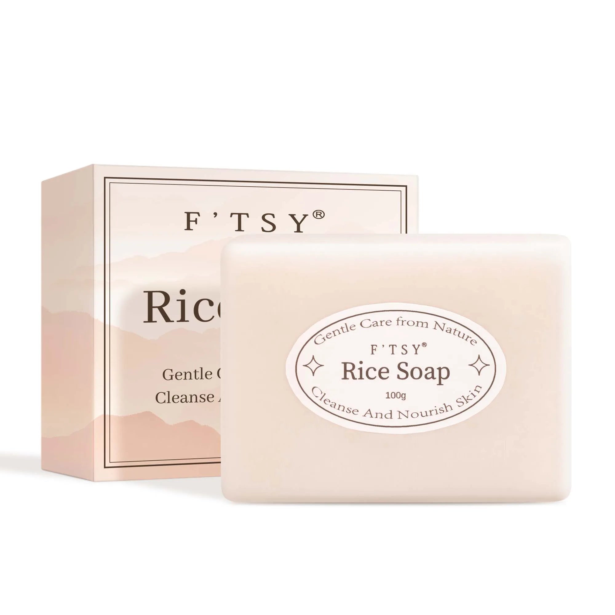 Handmade Rice Soap Cold Bath Bar Facial Soap Holiday Gift Milk Lemon Honey Fragrances Natural Skincare Cleaning Exfoliating