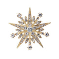Vintage Women's Crystal Rhinestone Snowflake Brooch Pin Fashion Brooches