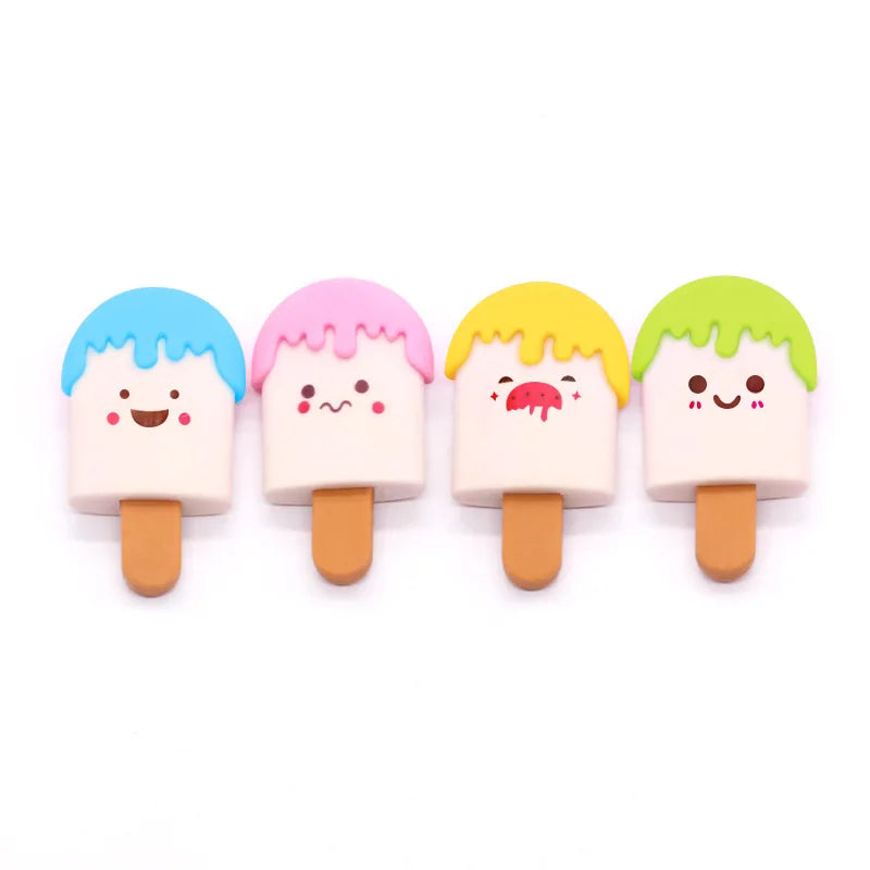 Super Cute Ice Cream Eraser Topper Student Stationery Funny School Supplies With logo