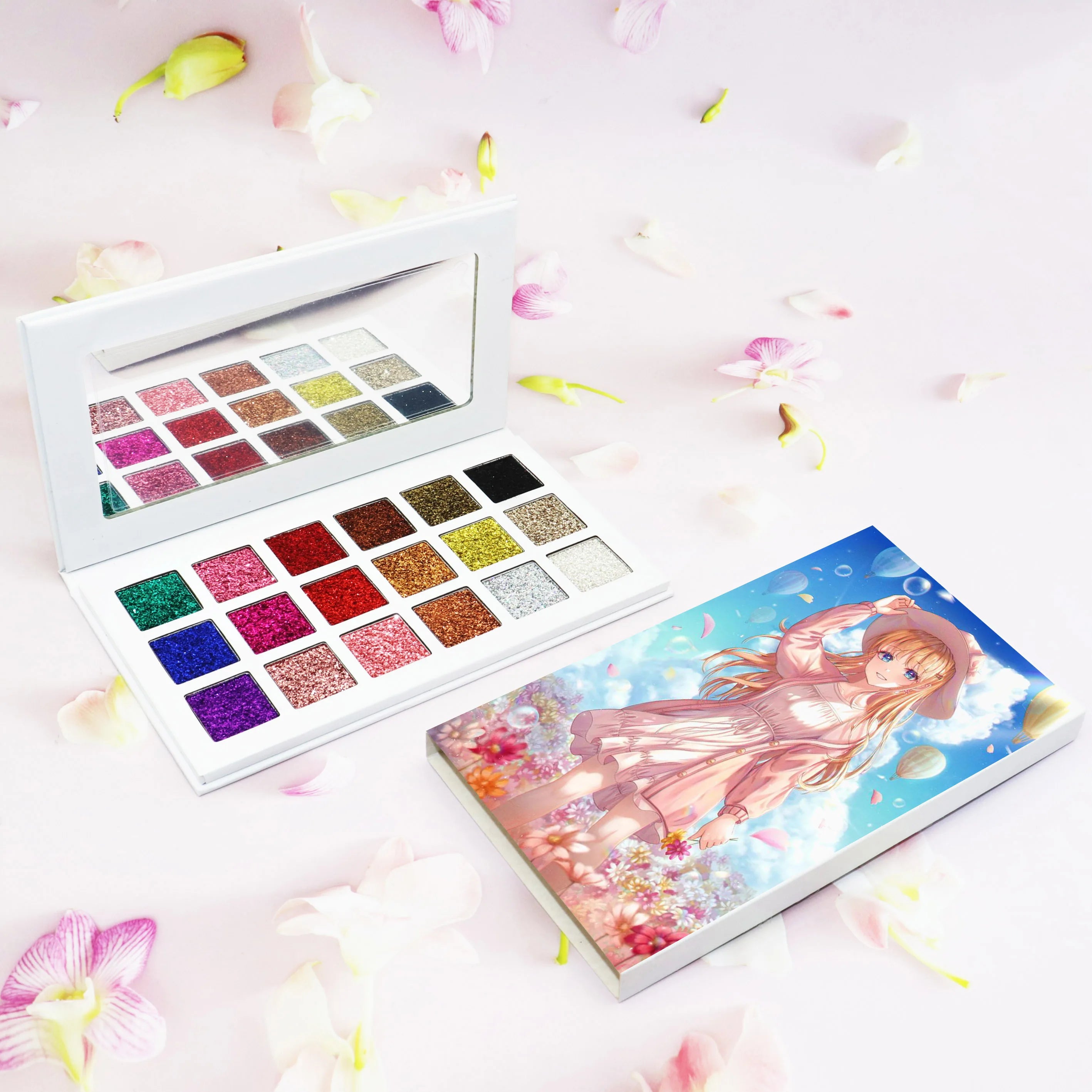 Private Label 9 12 35 Colors Eye Shadow Professional Cardboard Makeup No Brand Custom Color Shimmer Matte Palette Eyeshadow