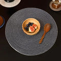 Wholesale New Design Natural Ramie Material Rollable Household Tabletop Round Placemats