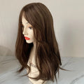 Brazilian Virgin Hair Silk Base Wigs Straight Elastic Lace Transparent Jewish Wig Brown Remy Hair Grade 130% Density Long Length