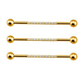 G23/ASTM F136 Titanium Piercing CZ Pave on Pole Brabell Internally Threaded Industrial Brabell Jewelry
