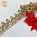 Gold Lace Trim Dress Accessories Side Hollow Flower Wedding Curtain Embroidery Lace Fabric Lace Trim
