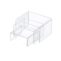 Boutique Display Stand 3 Pack U Shape PMMA Jewelry Shelf Stand Clear Acrylic Display Riser