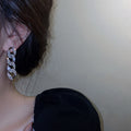 2025 Crystal Fashion Gold Plated Sterling Rhinestone Link Chain Earrings  Bright Diamond Earring