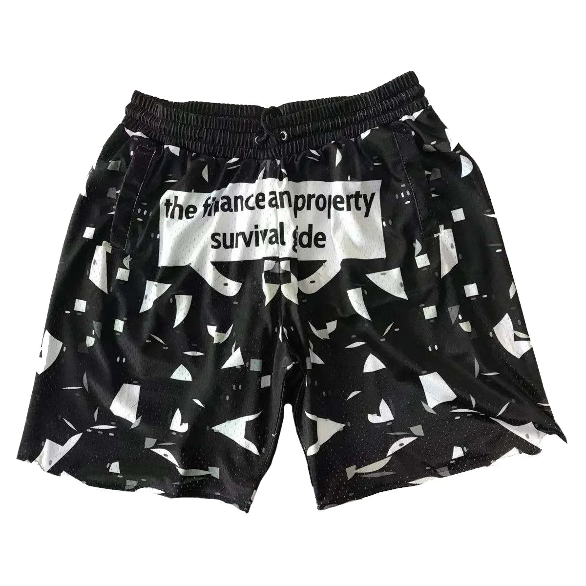 Custom Logo Summer Gym Shorts for Men Street Trend Basic Casual Sports Shorts Mid Waist 100% Polyester Board Shorts Pattern
