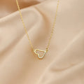 Fashion 925 Silver Jewelry Wholesale 925 Sterling Silver Minimalist Necklaces Hollowed Simple Heart Gold Plated Necklaces Women
