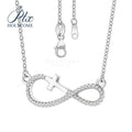 Cross Infinite Love Design 1 Carat VVS Round Cut 925 Silver Pendant Moissanite Necklace