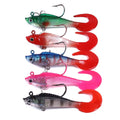 7CM Wholesale Five-color End of Reel Lead Fish Lure Bait Fishing Soft Swimbait