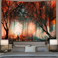 Magical Forest Tapestry Psychedelic Tree Plants Art Wall Hanging for Living Room Bedroom Tapestries