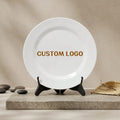 Strong Competitiveness Cheap White Plate With Custom Decal Design Restaurant Elegant White Ceramic Tableware Solid Color