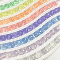 50pcs 8mm Acrylic Round Loose Beaded Transparent Beads with Glitter Spacer Beads for Earring Bracelet Necklace Key Chains