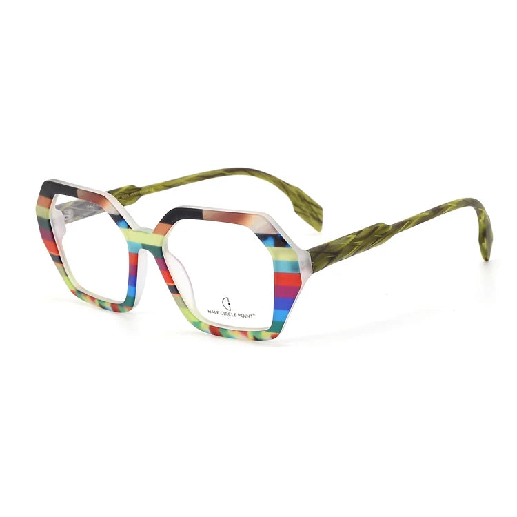 HPT051 High End Laminate Acetate Optical Frame Cat Eye Fashion Women Custom Design Optical Frame Eyeglasses Manufacturers