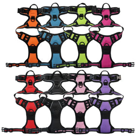 Factory Direct Wholesale 3M Reflective Line Adjustable Dog Harness Polyester Pet Harness