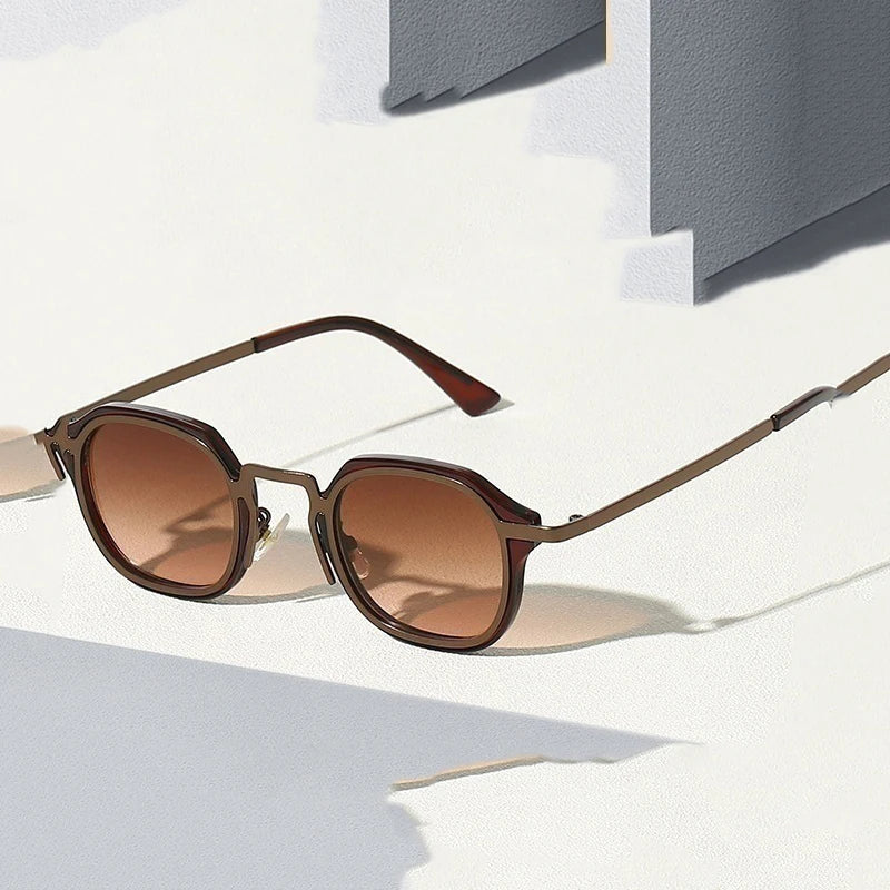 Small Frame Literary Round Sun Shades Wholesale Outdoor Travel Men Women UV400 Protection Vintage Designer Sunglasses