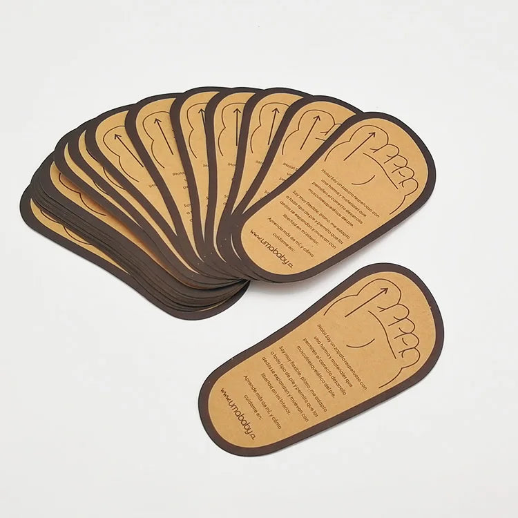 Luxury Kids Shoe Tag Paper Hangtag Brand Customized Logo Clothing Tags