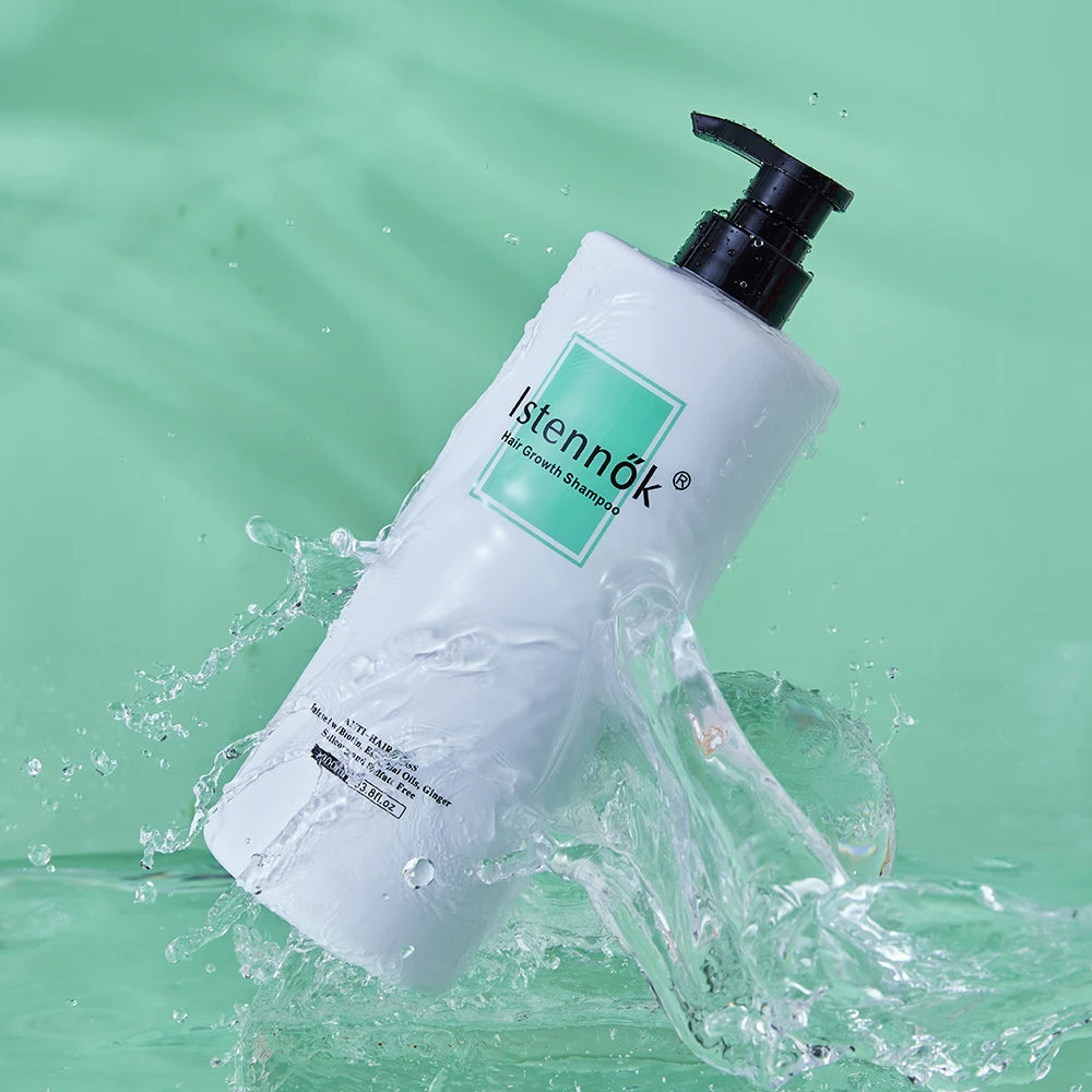 Istennok Organic Cream Shampoo for Unisex Hair Growth and Hair Loss Prevention Curly Hair Formula