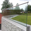 Reilbu Design Stair Balcony Railing for Outdoor Aluminum U Channel Glass Railing Balustrade