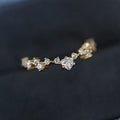 Pure 925 Sterling Silver Hot Sale V Shaped Shiny Zircon Diamond Engagement Rings for Women Jewelry
