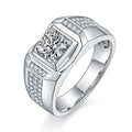 Hot Sale Luxury D Color 1 Ct Mens Gold Moissanite Diamond Men Engagement Ring for Wedding