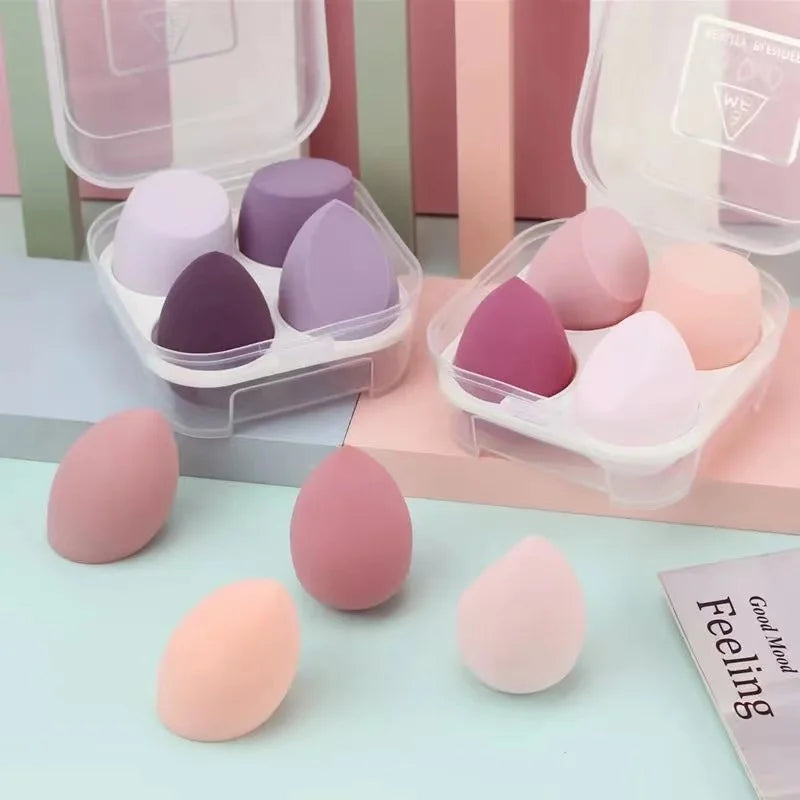 Wholesale No-latex Super Soft Beauty Sponges Set Makeup Eggs Blender Colorful Cheap Makeup Sponge With Box