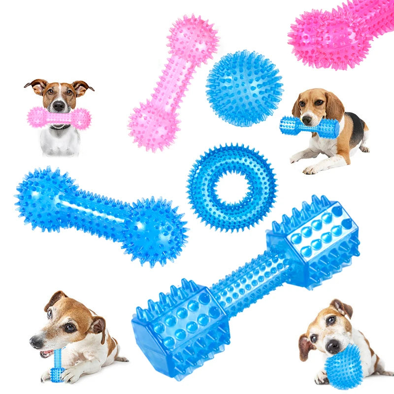 Dog Chew Toy Bone Durable Dog Chew Toy for Puppy Teeth Cleaning Rubber Toothbrush Stick PET Chew Toy for Dogs