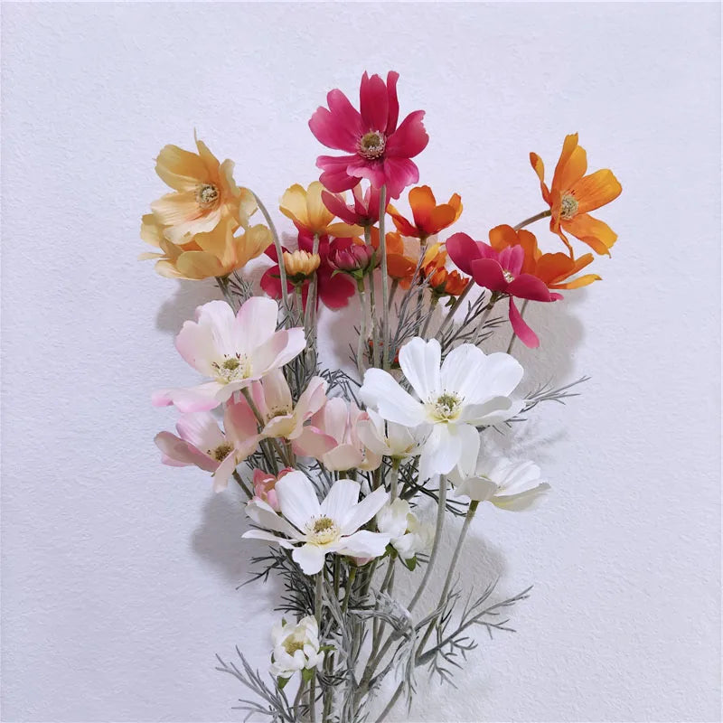 New Design Artificial Silk Flower Cosmos Decorative Flower Artificial Flowers