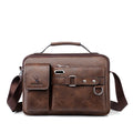 Men's New European and American Shoulder Bag Large Capacity Retro Fashion Trend Leather Messenger Bag