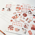 Personalized Waterproof Inkjet Printing White Self Adhesive Paper Vinyl Pvc Sticker Planner Tabs Journaling Sticker Sheets